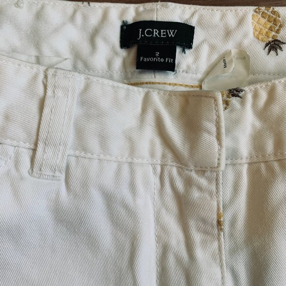 J Crew Pineapple Embroidered Capri Pants - Picture 6 of 7